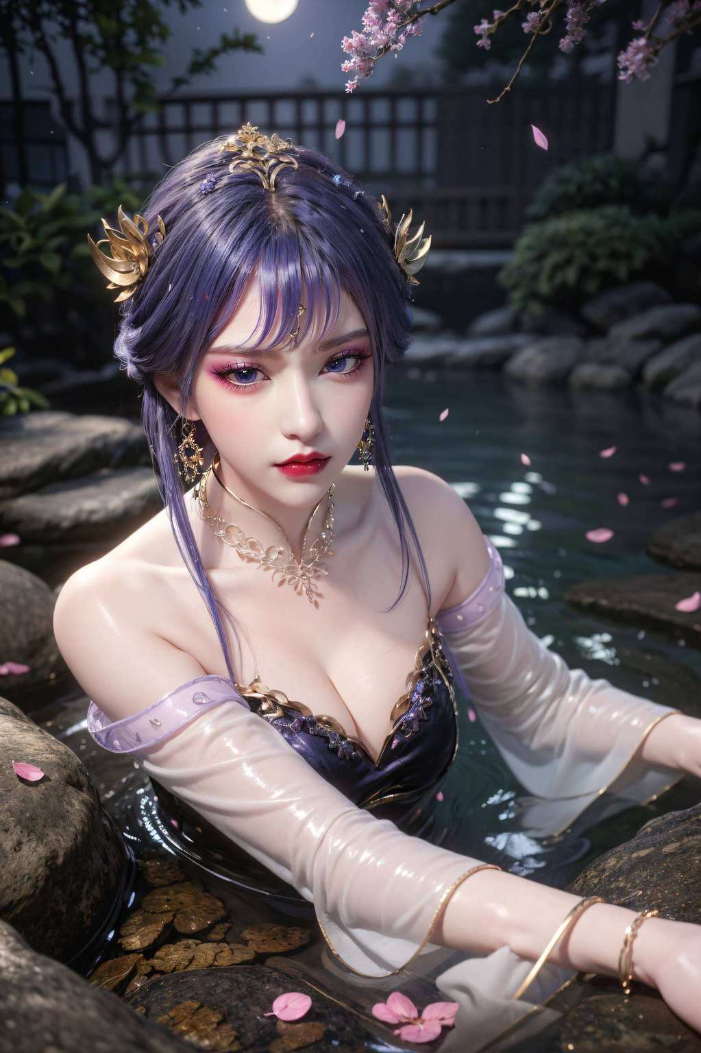 紫色幻境中国漫女神们翩翩起舞