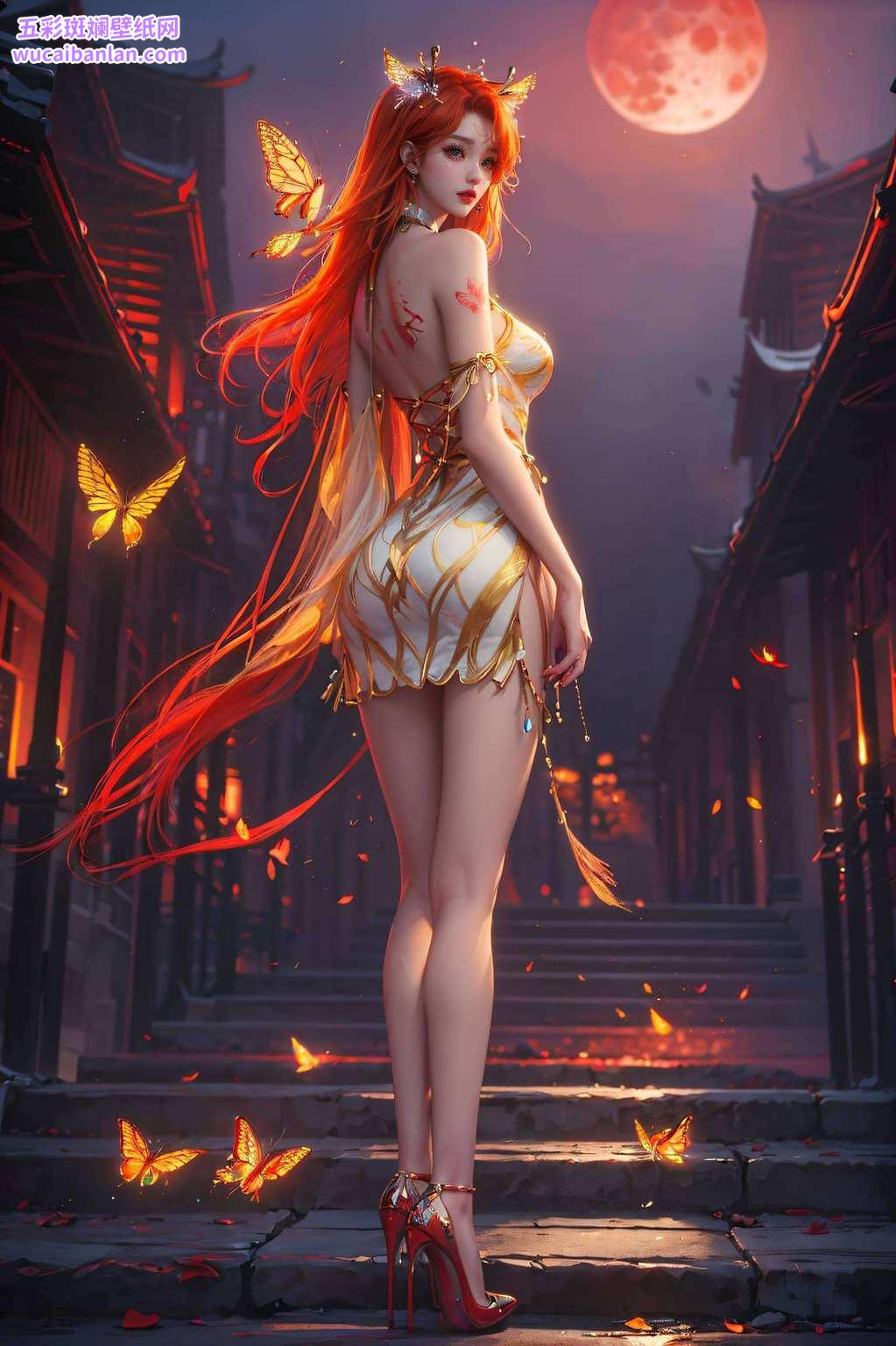其像映于壁纸美人如画