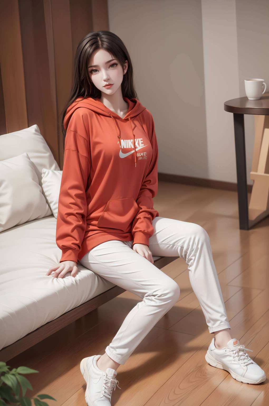 动漫美女跃然屏九幽雀振翅