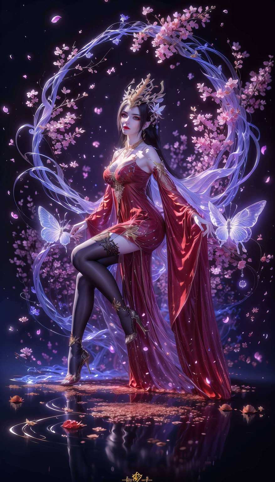 她的眼神如同七彩吞天蟒般深邃充满玄幻色彩