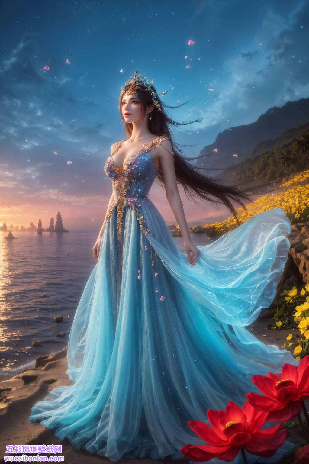 美女壁纸争艳辉动漫女神映屏辉