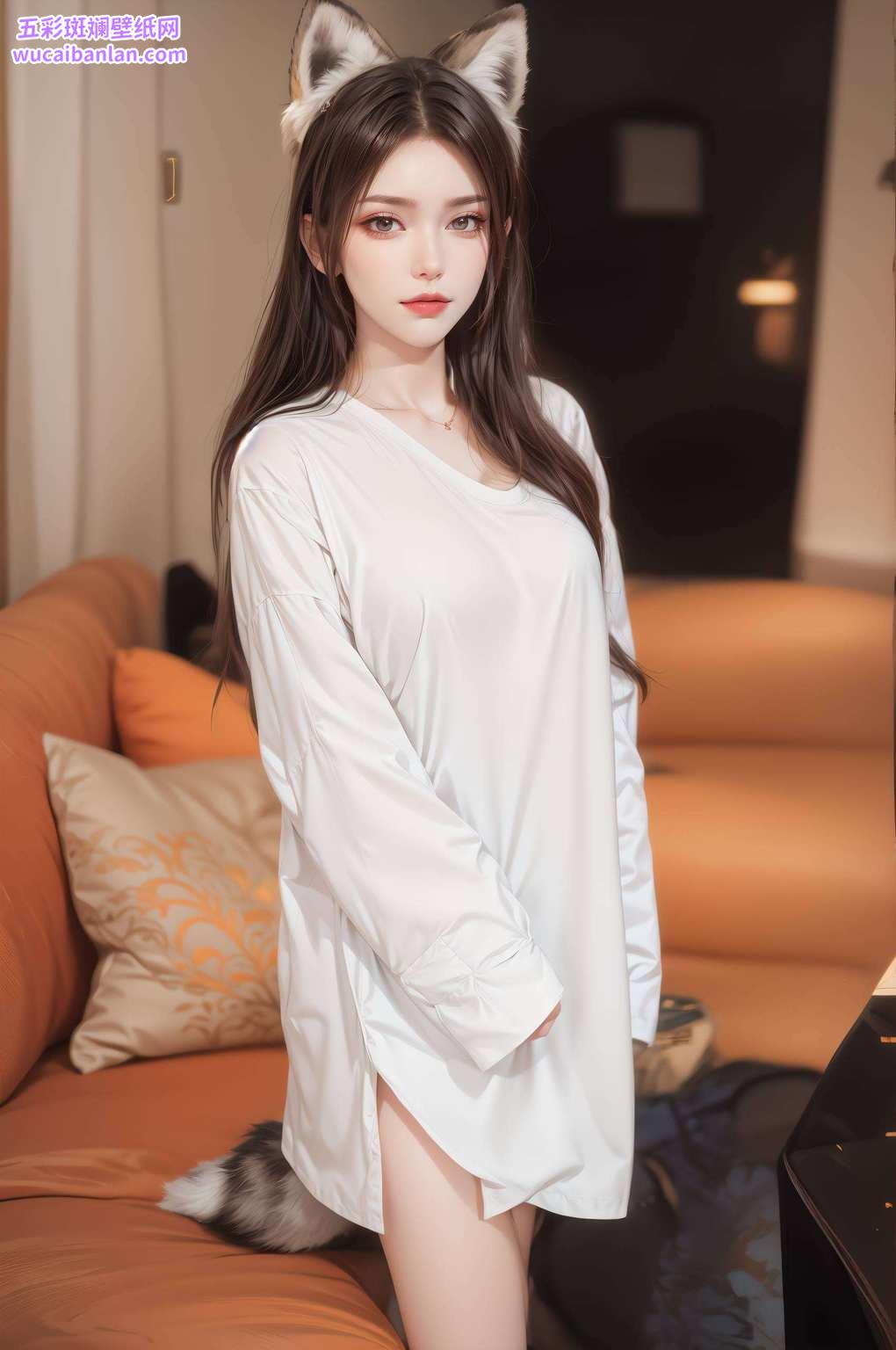 哈哈私下里说不定也是个爱煲剧的小迷妹呢！彩鳞壁纸上的她