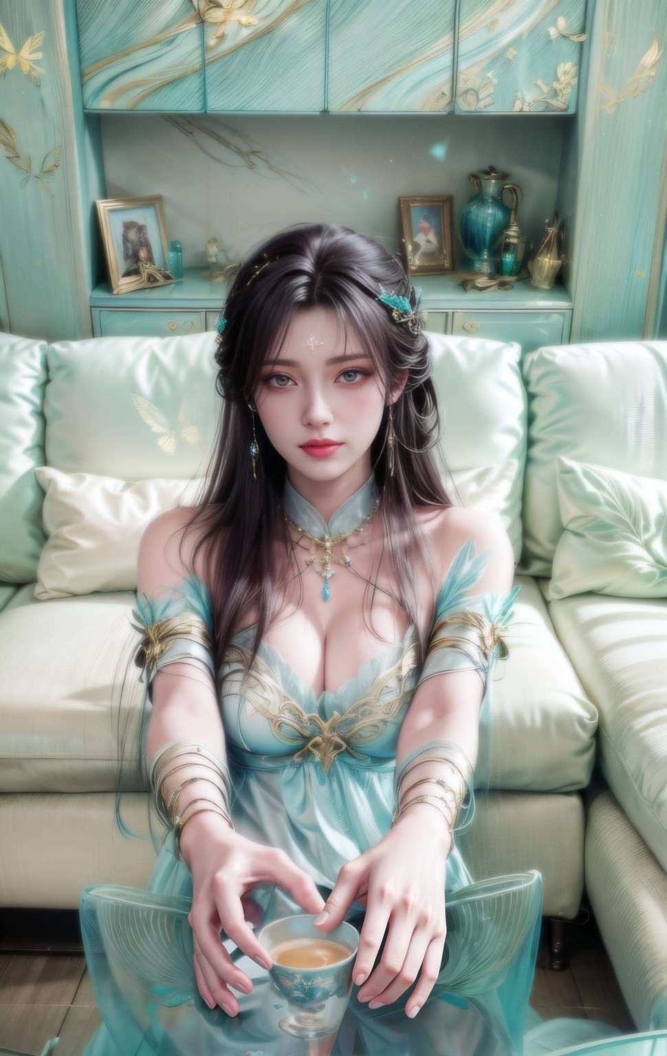 她的美吹散了尘世的喧嚣