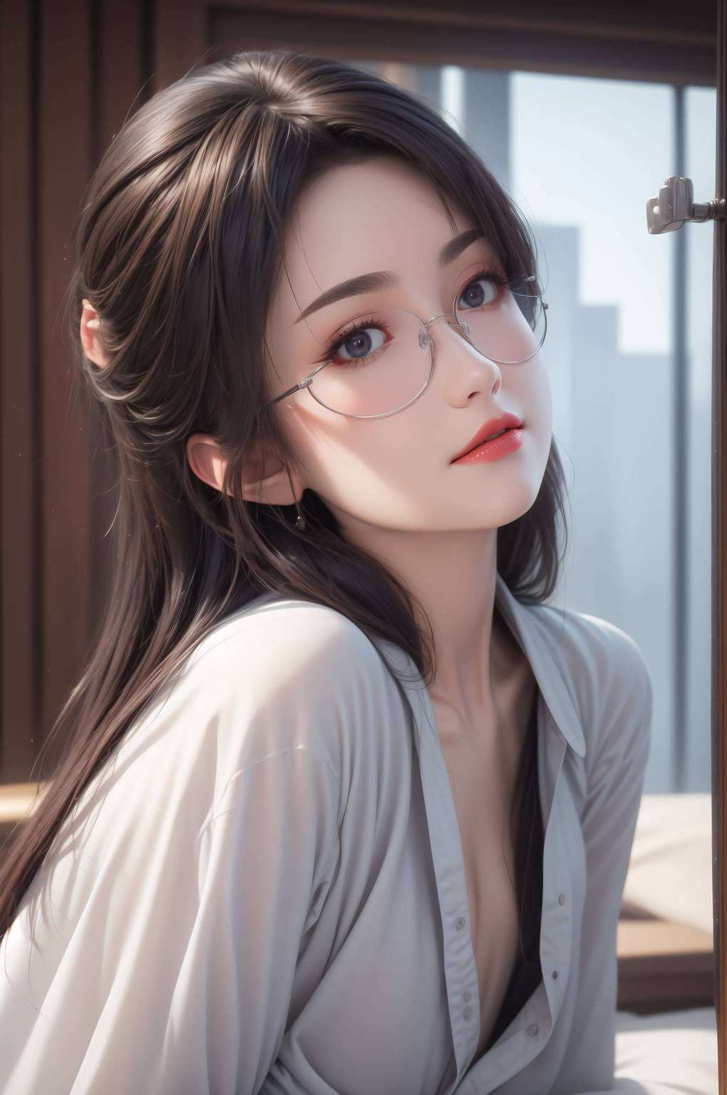 嘻嘻不信你看看她那飘逸的长发和深邃的眼神