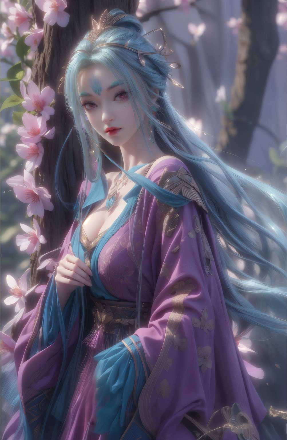 每一张都是国漫女神们的风采展示小伙伴！想给你的iPad换上点新意吗？来试试这款AIGC生成的动漫壁纸吧！融合了国漫的独特韵味