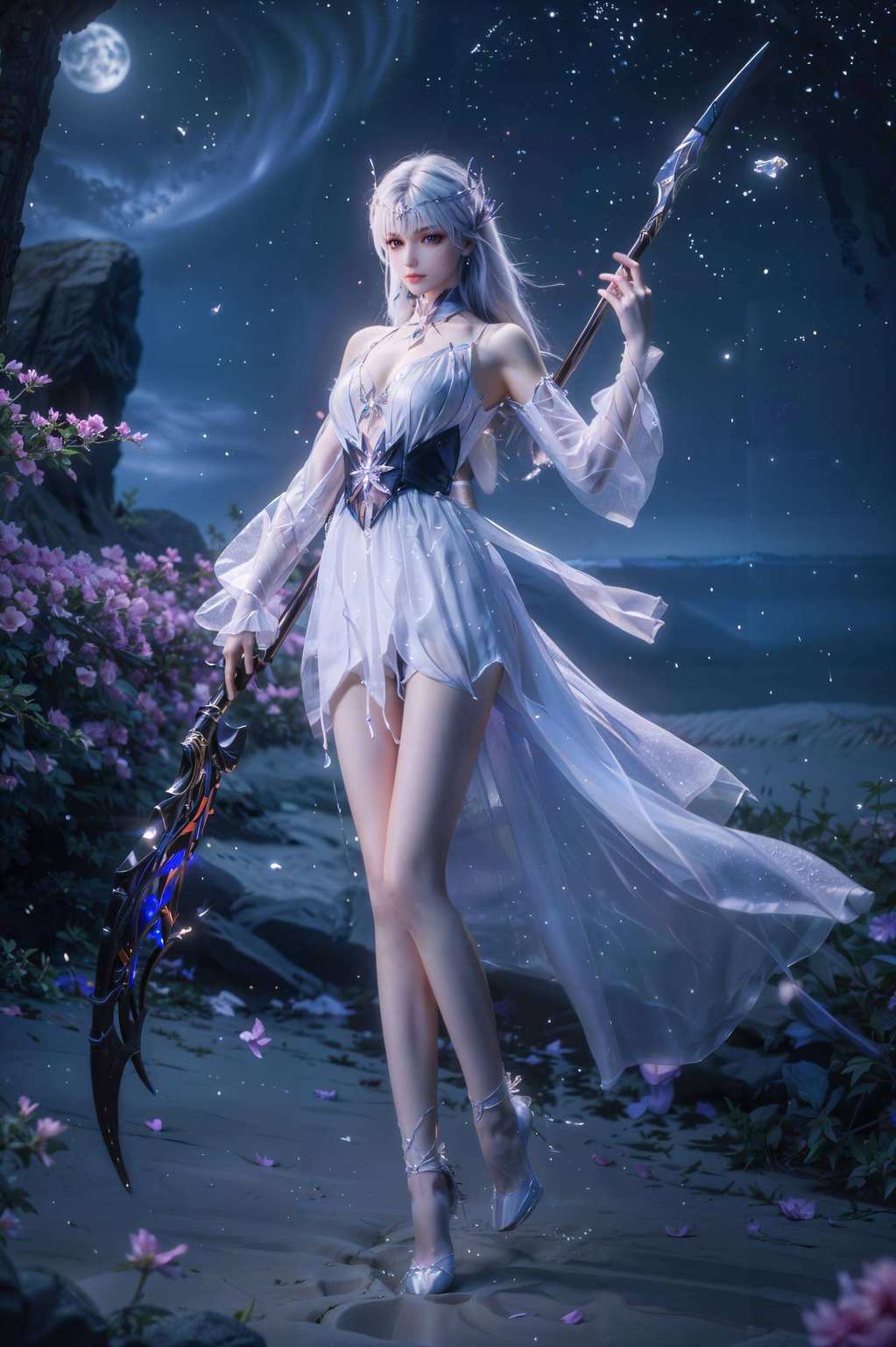 今天给大家带来一份超级甜蜜的福利哦！🌸🎉 就是这款融合了国漫女神圣采儿风采的粉色系高清长裙壁纸每天都是好心情的开始！🌹🌈