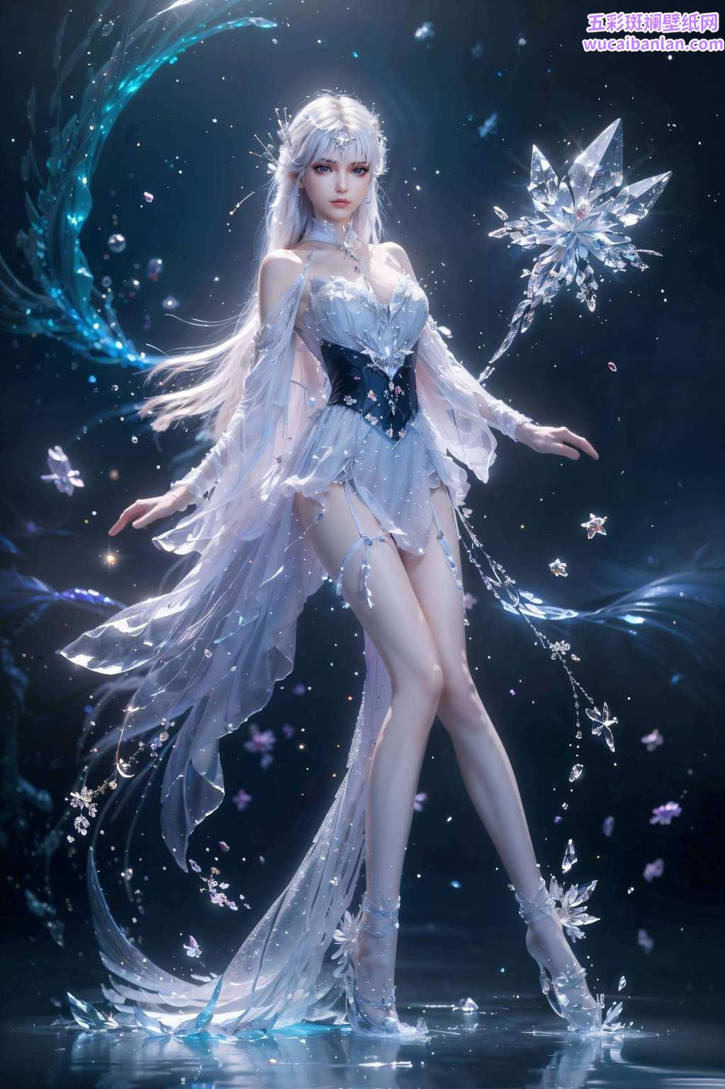 融合了国漫之光——神印王座中的圣采儿！看着圣采儿落泪的动漫壁纸超清版本还是她那如梦如幻的眼神