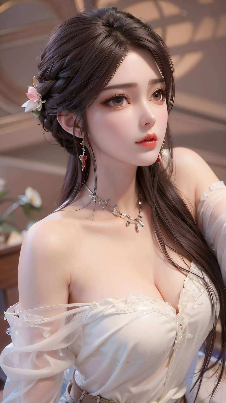 这位来自国漫《完美世界》的采桑女在现代手机壁纸中绽放异彩