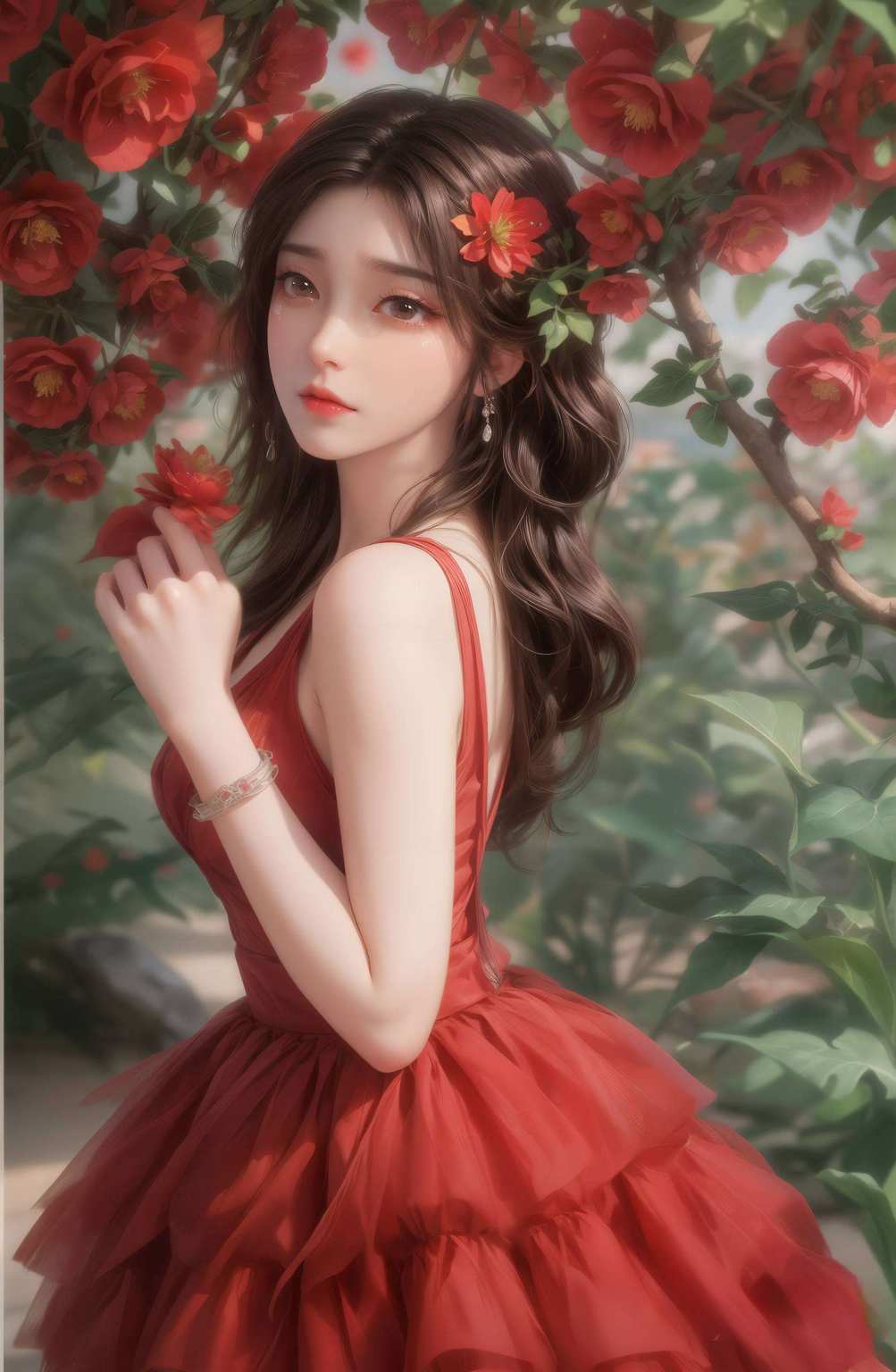 火桑女火灵儿如同一抹绚烂的烟火在完美的世界里