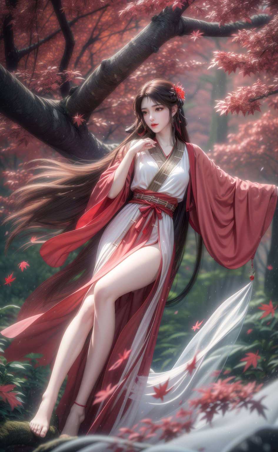 如同完美世界中的一抹璀璨光华她不仅是国漫壁纸上的绝美风景