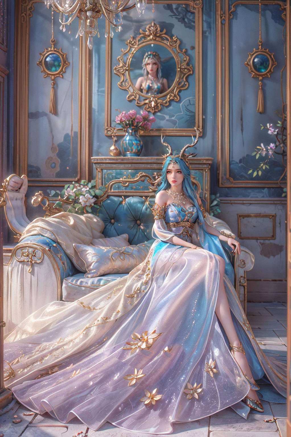 在这玄幻的国度里她的身影如梦如幻