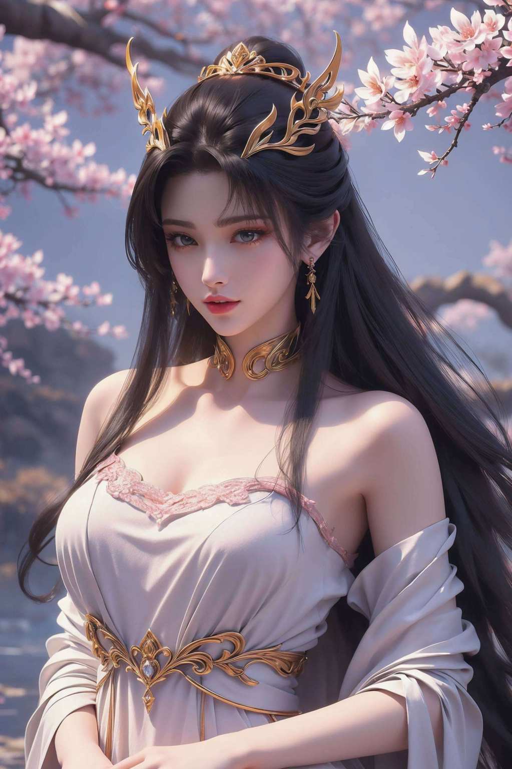 宛若画中行美女仙子黄化之影