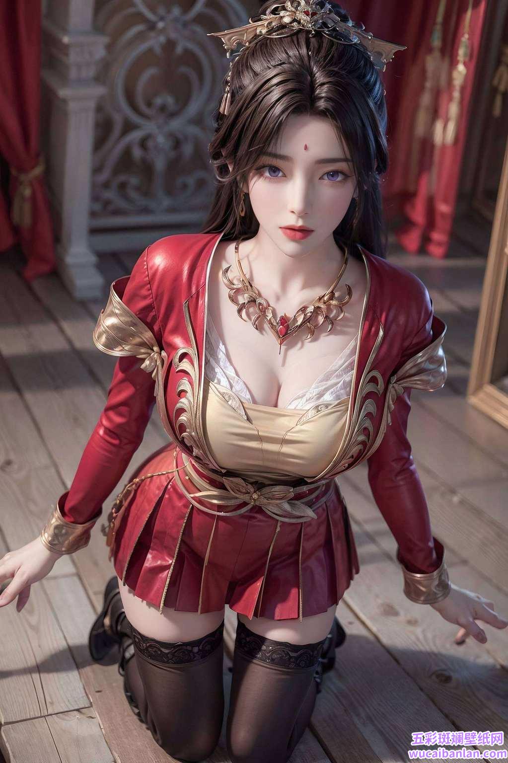 壁纸间流光溢彩月婵轻舞
