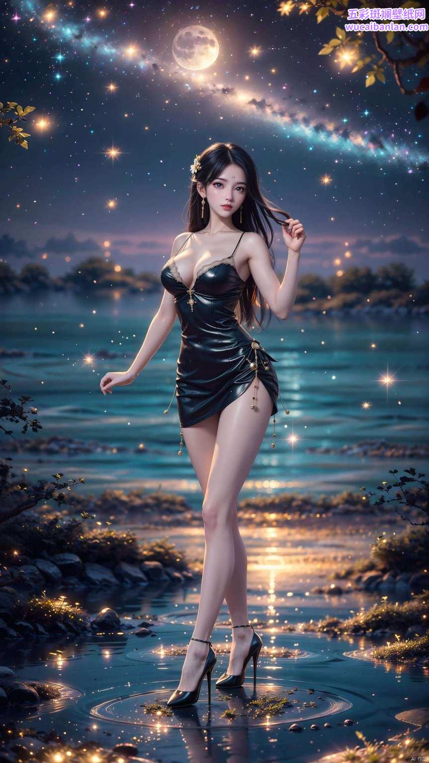 动漫美女共争辉,玄幻梦境藏幽秘月婵轻披柳神衣