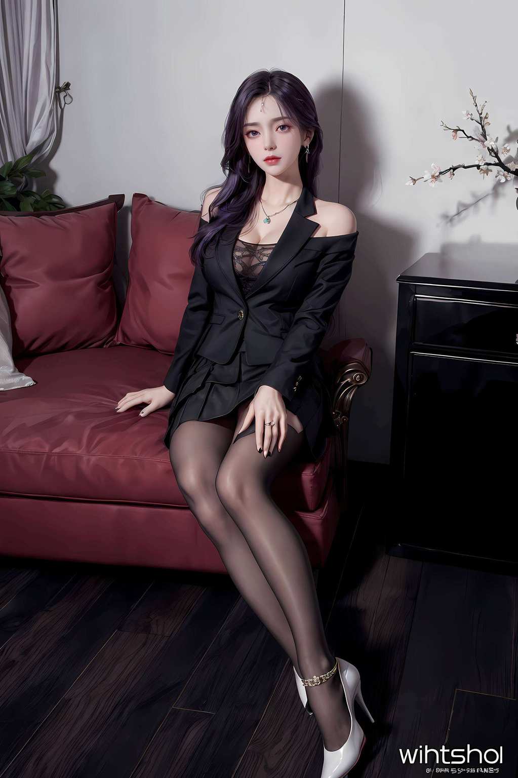 既有动漫女神的柔情似水嘿