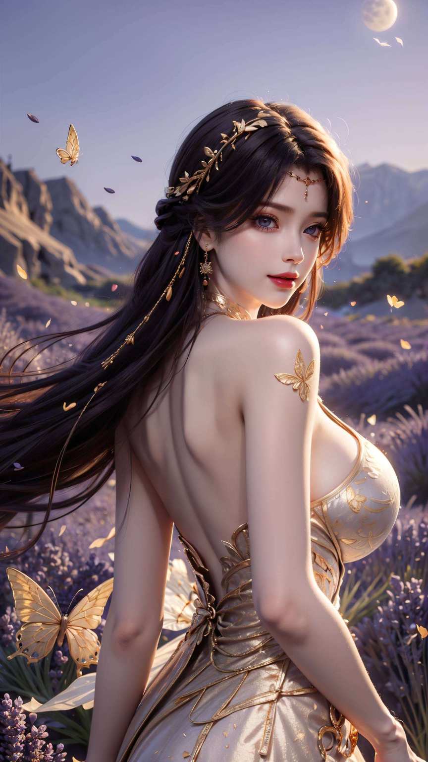 美女映像翠袖红裙