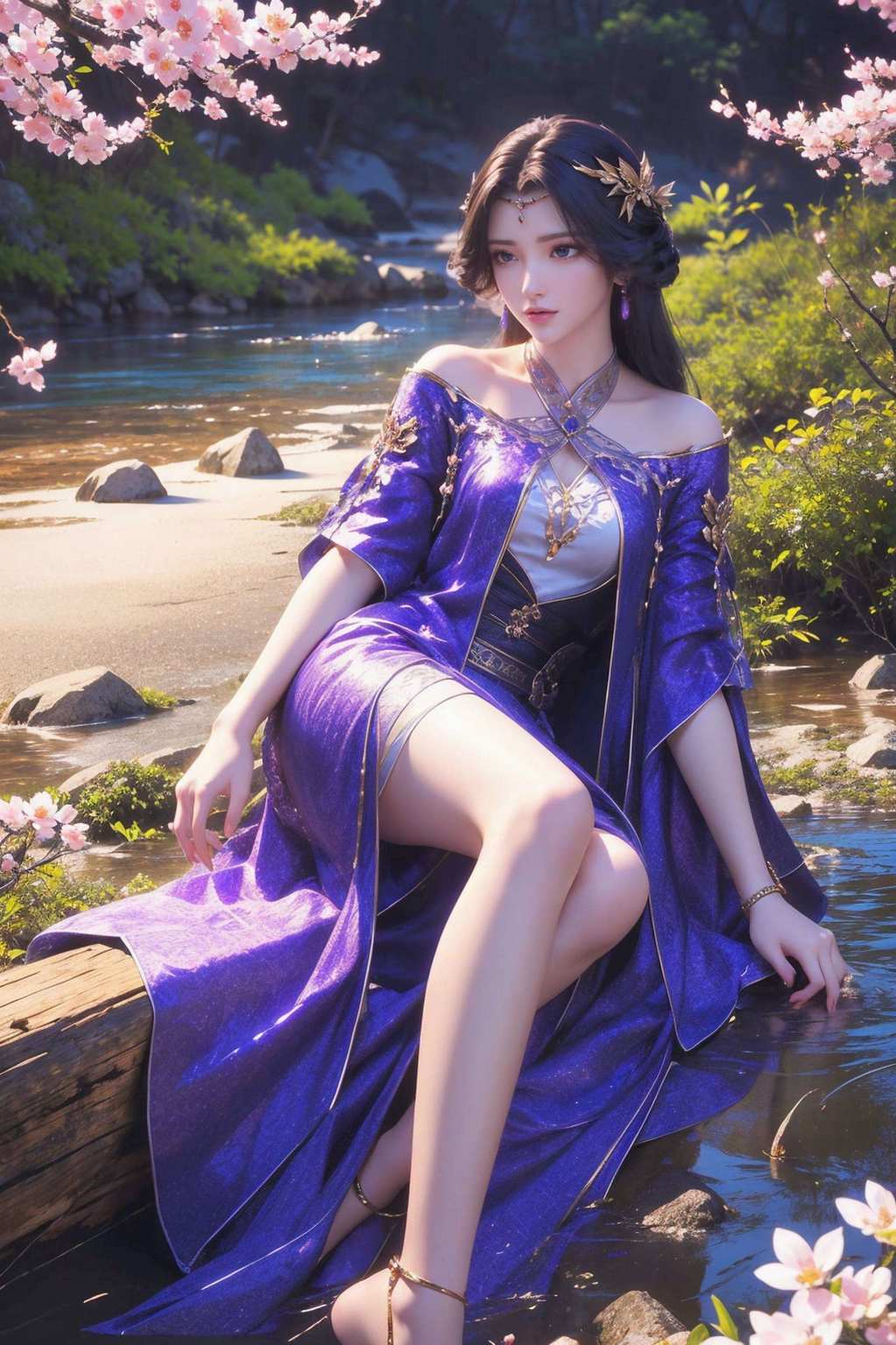 动漫女神熠熠生云曦映碧空