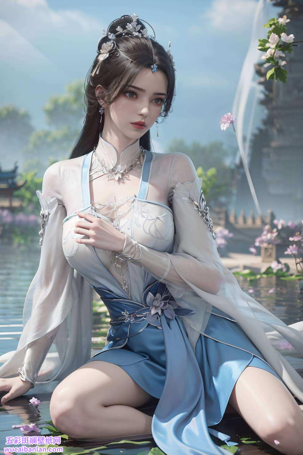 仙裙飘逸李慕婉以其独特的魅力