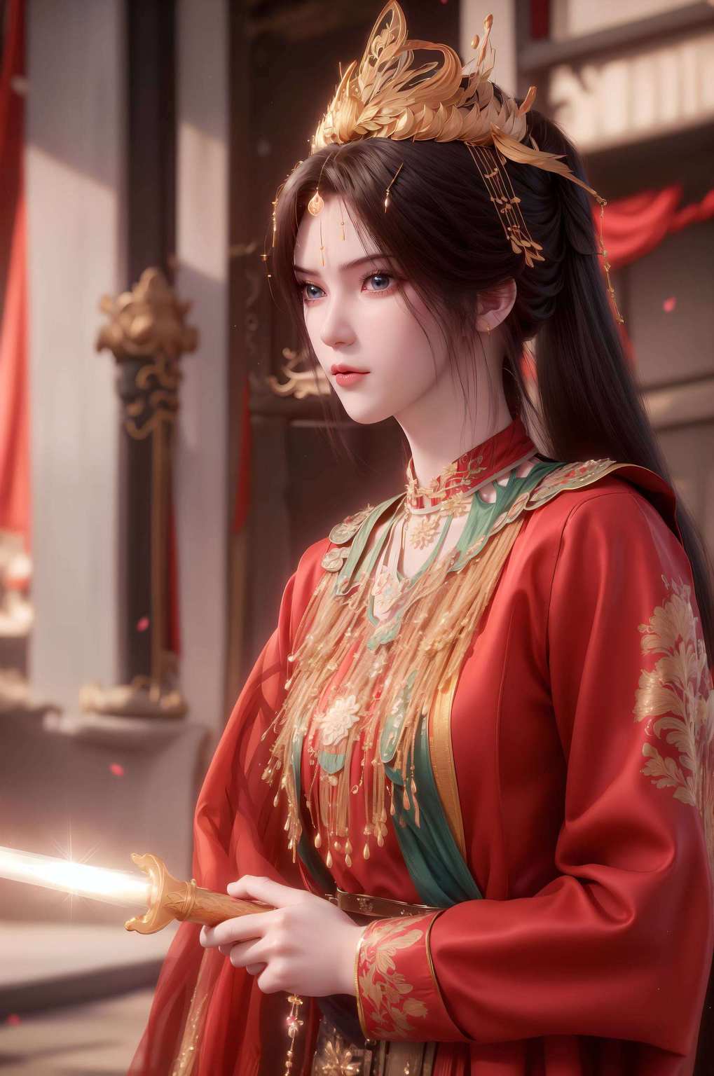 她的每一次凝眸将我们带入了一个梦幻的玄幻世界