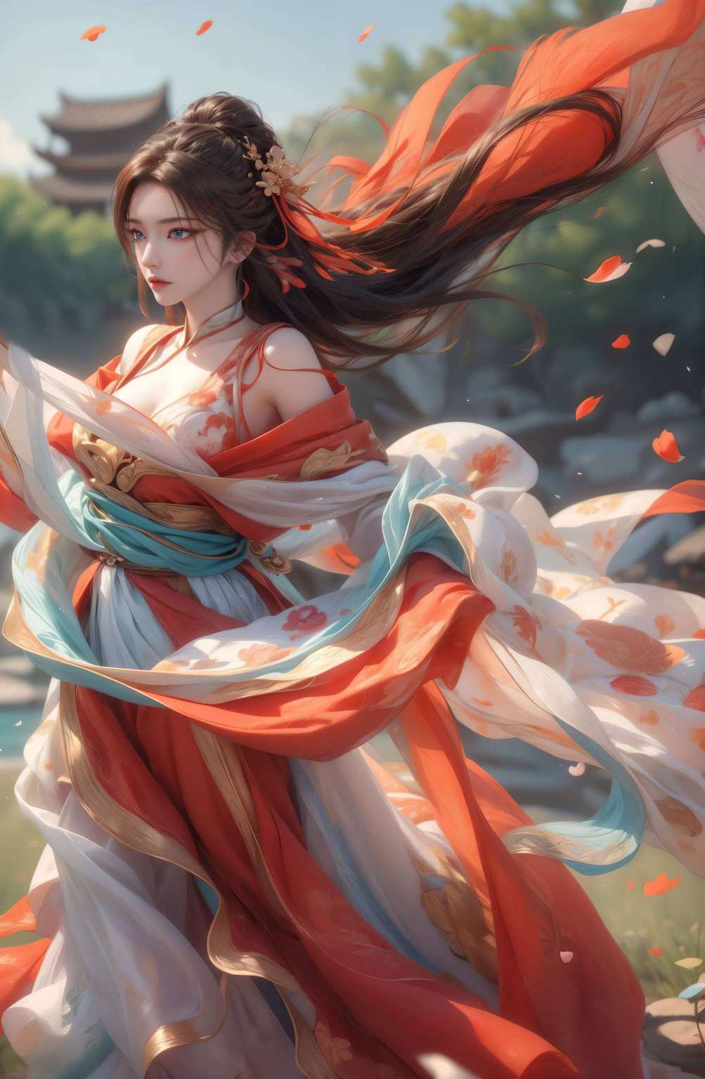 与华丽绽放的蔷薇相映成趣这朵国漫界的女神级蔷薇