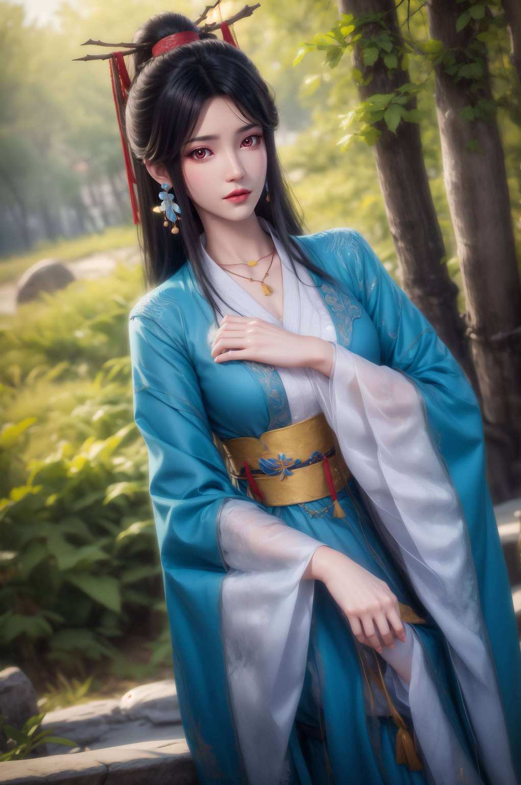 她是元尊壁纸里的灯笼精灵时而一笑倾城