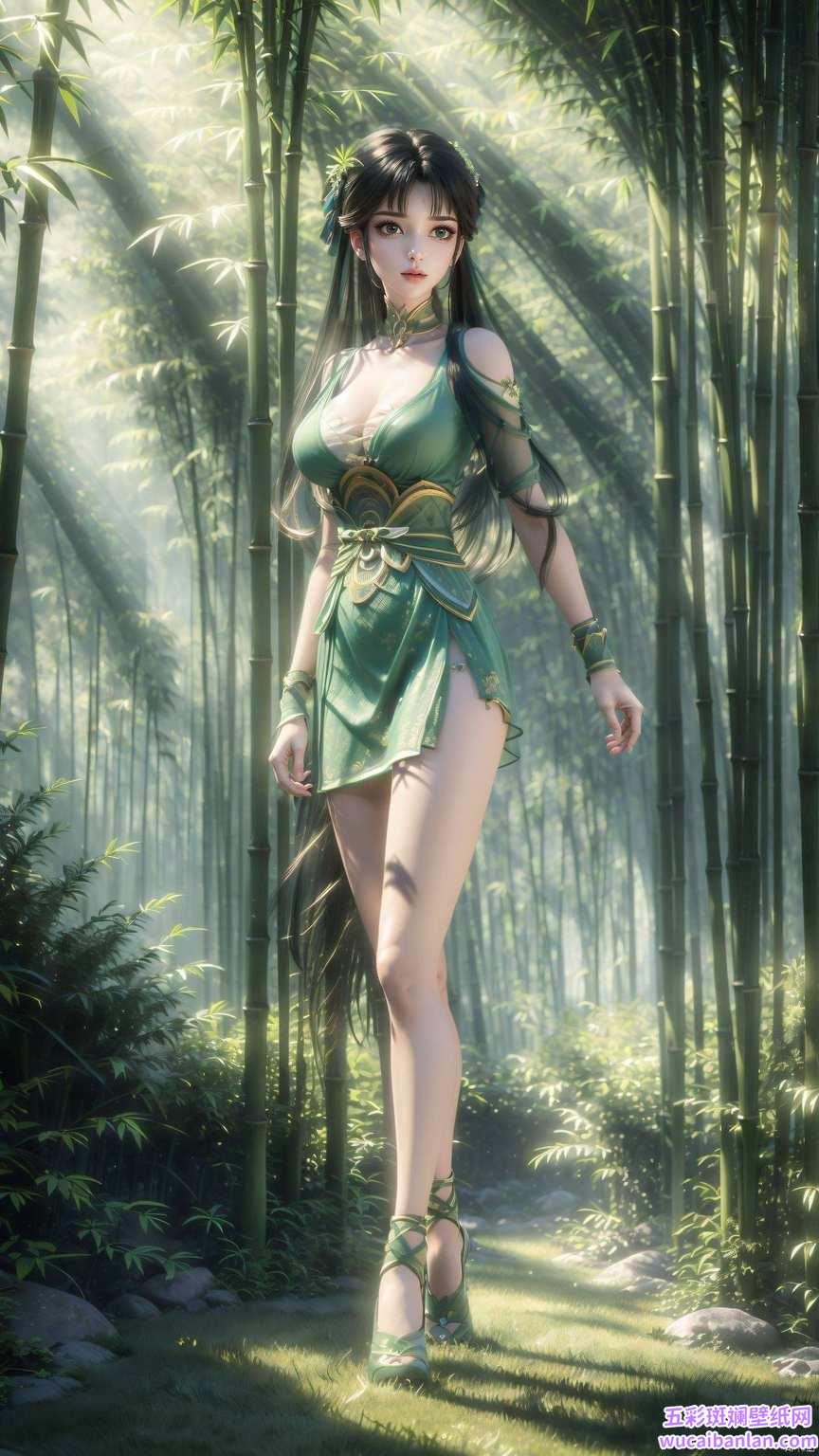 玄幻色彩浓烈AIGC像素平板壁纸