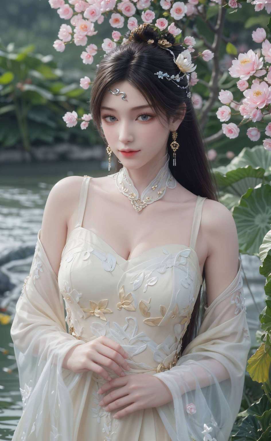 诛仙世界里的风情万种金瓶儿一袭红衣妖娆