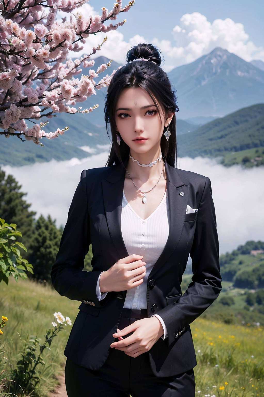犹如仙子下凡气质清冷