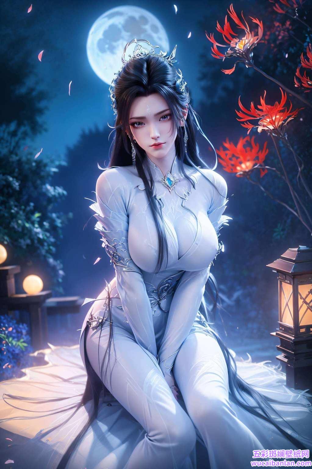 她的身影如诗如画她的眼神中