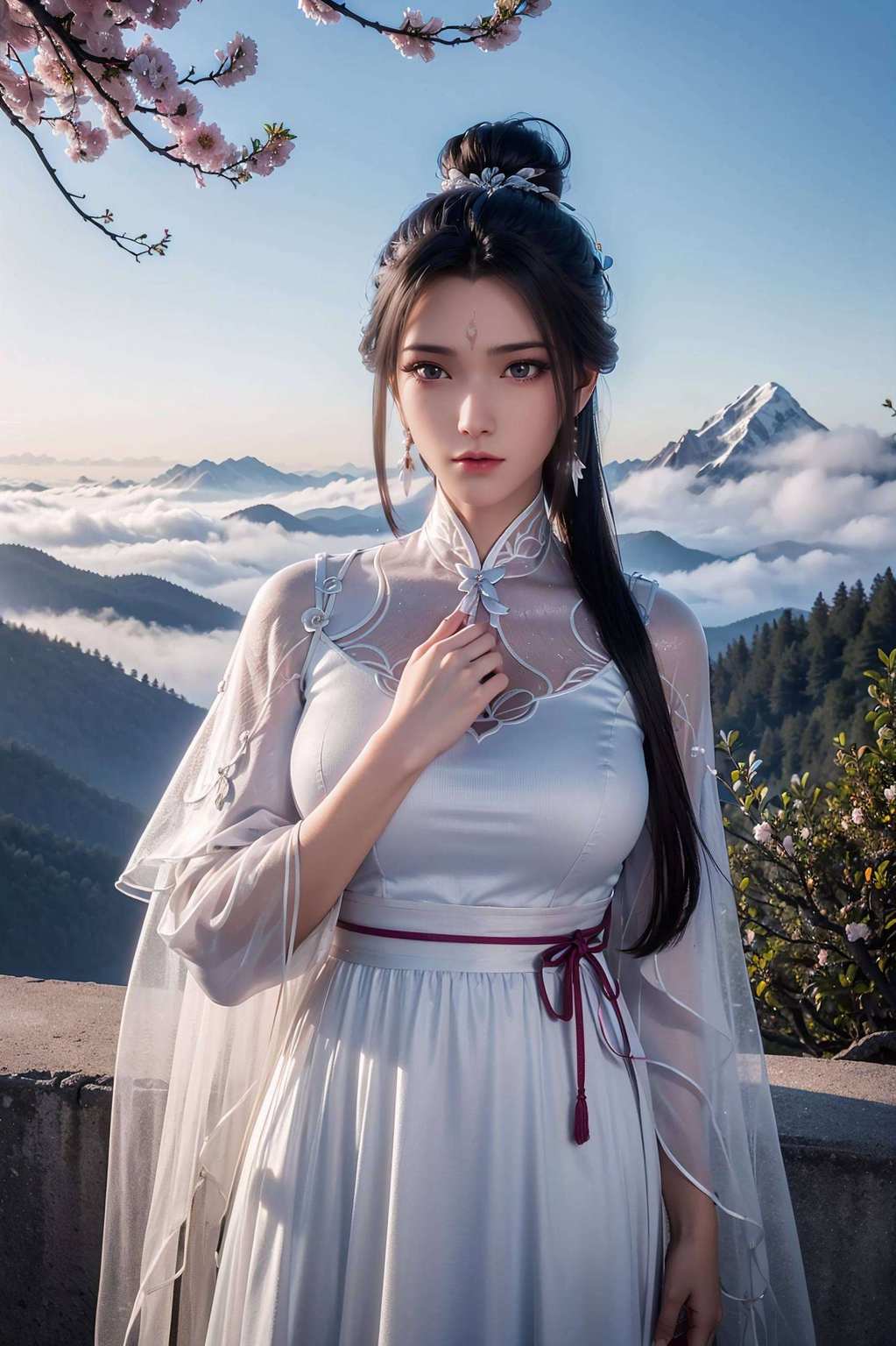 更以她的独特魅力她那一袭白裙