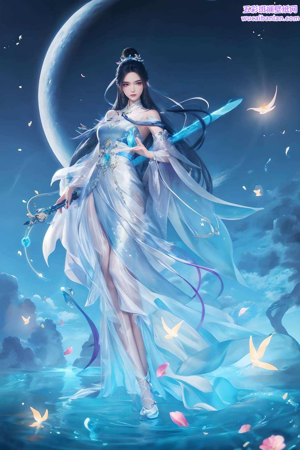 她的眼神深邃仿佛蕴含着千年的玄幻故事