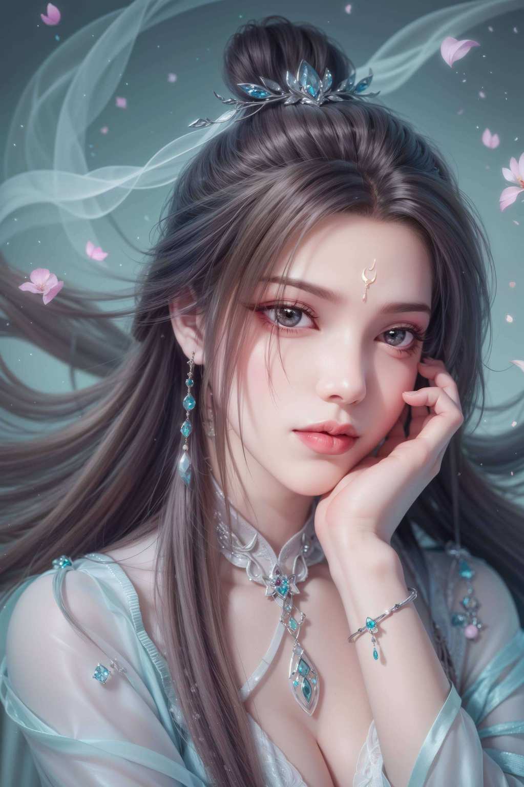 动漫美女韵无边,玄幻世界绮丽境诛仙剑影映玉颜,国漫壁纸绘仙姿