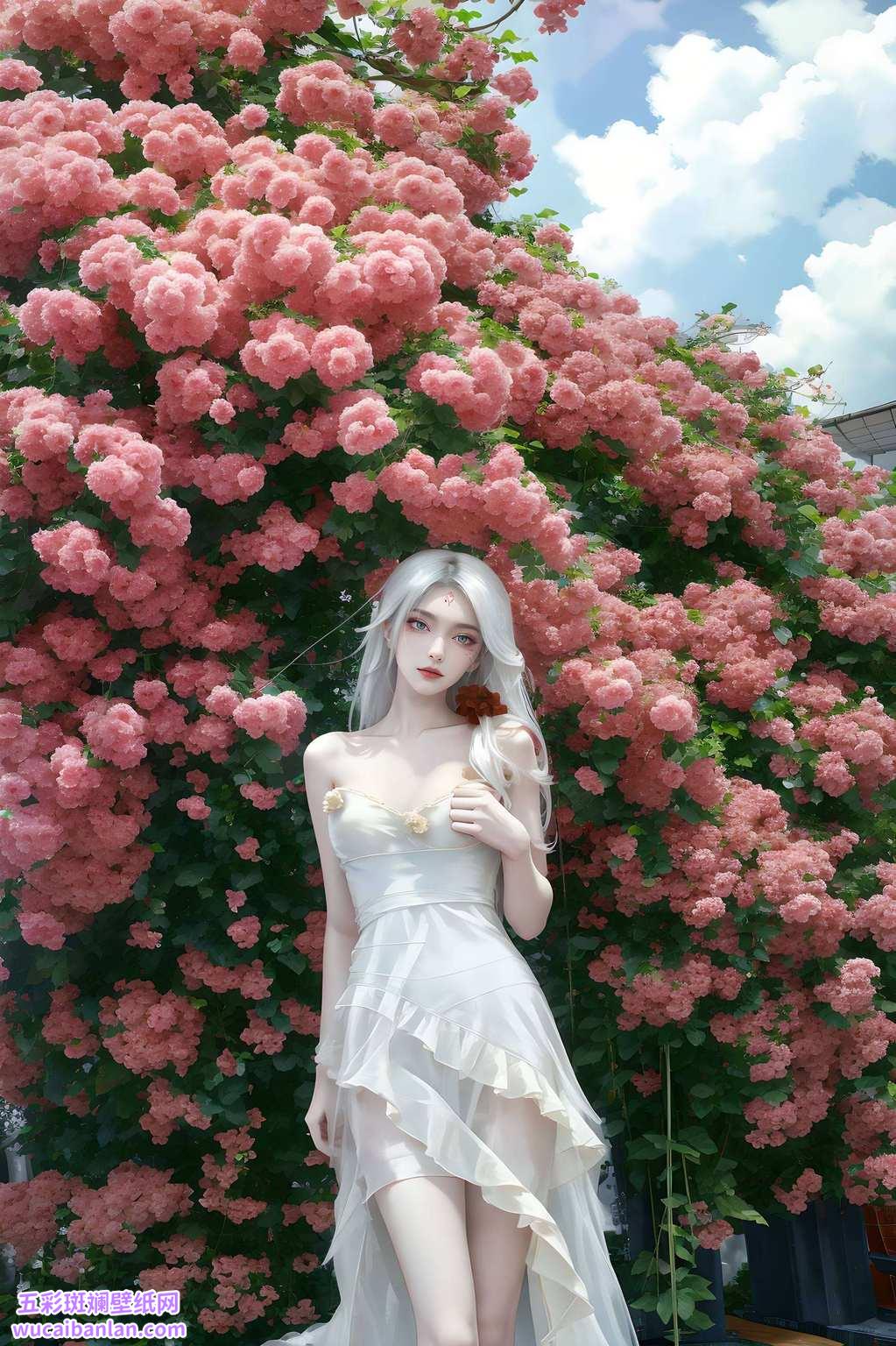 这边小白仙子翩翩起舞仿佛在说：“嘿