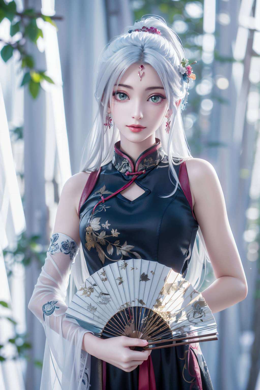 女神倩影共欢歌小白壁纸映仙颜